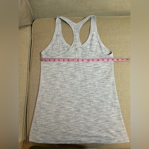 Lululemon Cool Racerback-Gray and White - Picture 3 of 3